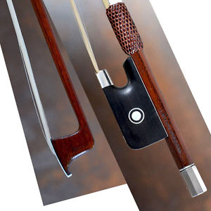 French certified silver violin bow by Auguste Husson. - Raffin certified