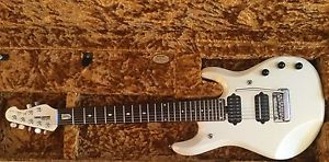 Music Man JP7 White Pearl Sparkle 7 String Piezo. Ernie Ball, D'marzio