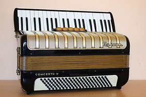 Accordion Hohner Concerto IV 120 Bass Akkordeon Fisarmonica +Case Free Shipping!