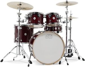New DW Drum Workshop Design Series 5pc Cherry Drum Set 10,12,16,22,SN