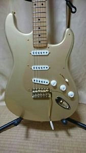 Fender Mexico 50th Anniversary Stratocaster Gold E-Guitar Free Shipping