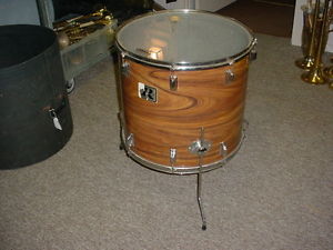 Vintage 70's  ROGERS USA 20" headsize x 18" Deep Woodgrain Floor Tom Drum NoR#7