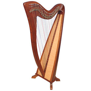 Muzikkon 28 String Claddagh Harp, Quality Celtic Harp with Levers Sale