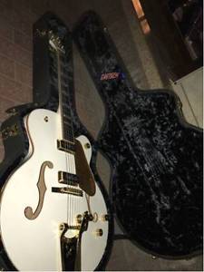 Gretsch White Falcon Specification Full Acoustic White E-Guitar Free Shipping