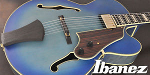 Ibanez Artcore Expressionist AFJ91 JLF Electric Guitar Jet Blue Burst Flat