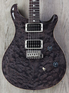 PRS Paul Reed Smith CE 24 Wood Library Quilt Top Guitar, Faded Grey Black