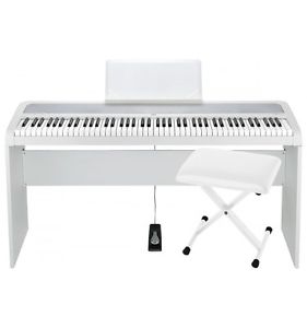 Pack Korg B1 blanc  - Piano numérique 88 notes + Stand + Banquette