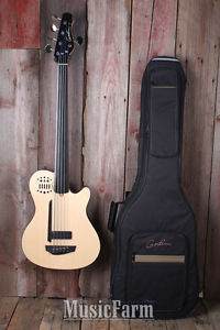 Godin A5 Ultra SA Fretless Semi Acoustic 5 String Bass Guitar Natural w Gig Bag