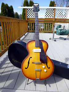 Vintage USA 1961 Epiphone Century P90 Sunburst Long Scale Guitar HSC ES-125