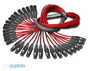 Premium Mogami 2934 16 Channel Snake | Neutrik Gold XLR-F XLR-M | Red 50 Feet