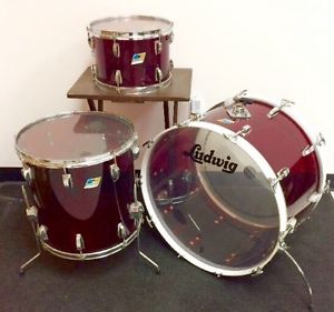 Vintage Ludwig Vistalite Drum Set - RED - Made in USA