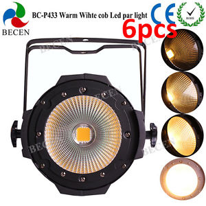 6pcs 100W COB Aluminium warm white Led Par Light for Club Stage Party lighting