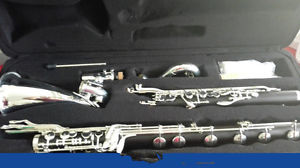 (Low C ) Bass Clarinet Bb Key Grenadilla,Ebony wood Body,Keys silver plated