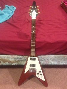 2005 Gibson Faded/ Worn Cherry Flying V  W/ Hard Case -very Nice Condition!