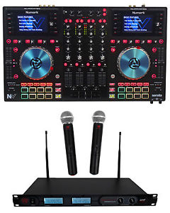 Numark NV Intelligent Dual Display DJ Controller for Serato DJ + Wireless Mics