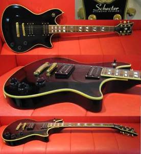 Schecter DIAMOND Series CUSTOM Setneck Black E-Guitar Free Shipping