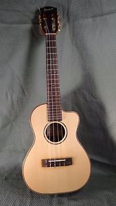 PONO Tenor Ukulele Model:RTSHC (S) PC 4 String Spruce Top Rosewood Abalone