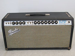 Vintage 1970 Fender Dual Showman Reverb, Silverface Guitar Tube Amplifier Head