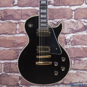 Vintage 1975 Gibson Les Paul Custom Electric Guitar Black Beauty w/HSC