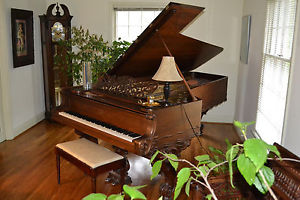 Antique Weber Rococo Style Victorian Concert Grand Piano