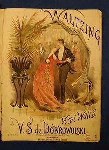 Book of Sheet Music - Mid 1800's.