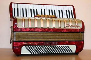 Accordion Hohner Concerto IV 120 Bass Akkordeon Fisarmonica +Case Free Shipping!
