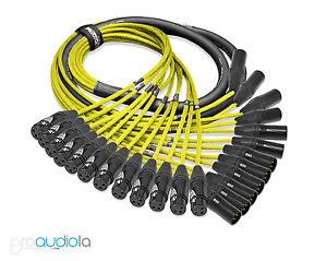 Premium Mogami 2933 12 Channel Snake | Neutrik Gold XLR-F XLR-M | Yellow 80 Feet