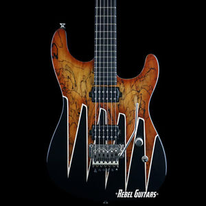 Luxxtone Guitars El Machete 22 ser#195 w/ Spalted Maple Top & Arcane Pickups
