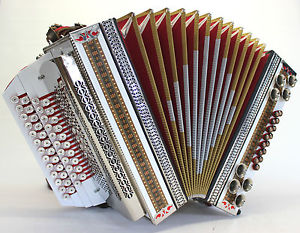 Steirische Harmonika KÄRNTNERLAND, Edition Weiß, F-B-Es-As, mit LIMEX V3 Desktop