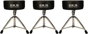 Pork Pie Percussion Gel Drum Throne - Black (3-pack) Value Bundle