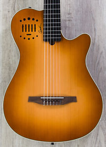 Godin MultiAc Grand Concert Duet Ambience Acoustic-Electric Guitar, Lightburst