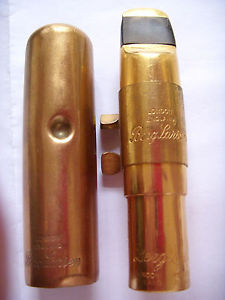 Original BERG LARSEN Bronze Vintage Tenor MPC 140-2-SMS to the side* Denim table