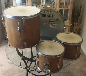 Vintage Wood Drum Set, 4 Piece, Cedar or Maple?, Rare, See Listing Details...