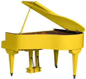 Tesoro Nero - High Gloss Yellow Baby Grand Piano - 0% Finance Available