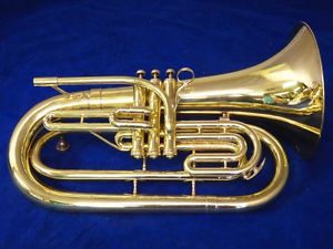 KING MODEL 1124 MARCHING BARITONE HORN, Bb, COMPLETELY RESTORED!