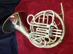 PRO MODEL KING EROICA NICKEL SILVER DOUBLE FRENCH HORN
