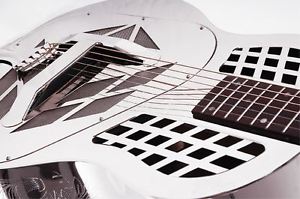 GUITARE RÉSONATEUR JOHNSON JM-999 chrôme Tricone "1. WAHL-NEU" (PVC 2016