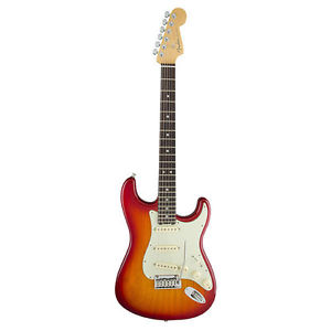 Fender American Elite Strat Electric Guitar Aged Cherry Burst Ash - 0114000731