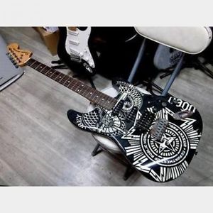 Squier by Fender OBEY Graphic Stratocaster guitar FROM JAPAN/512