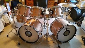 VINTAGE ROGERS HOLIDAY PINK CHAMPAGNE SPARKLE 9 PIECE SET CLEVELAND ERA