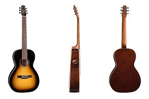 new Seagull Model 040292 S6 Grand Sunburst GT QIT acoustic electric guitar