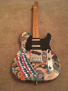 Fender Telecaster Captain America Comic Book Wrap - 1 Of A Kind