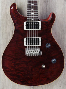 PRS Paul Reed Smith CE 24 Wood Library Limited Quilt Top Guitar, Black Cherry