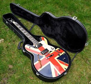 Union Jack Epiphone Electric Guitar + Case - Mod / Britpop Oasis Noel Gallagher