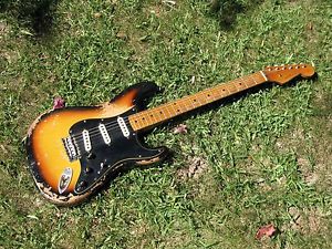 MJT Heavy Relic Stratocaster Type Guitar **Nitro finish**