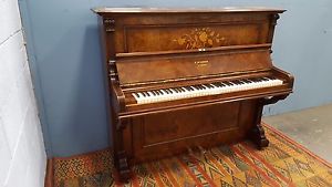 Reconditioned Antique, Walnut, German, Overstrung Piano. CAN DELIVER.