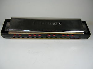 MUNDHARMONIKA TOMBO: LARGE DRAGONFLY HARMONICA-CONTRABASS.30 cm ÜBER 1 KILO