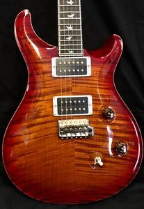 PRS 30th ANNIVERSARY CUSTOM 24 DARK CHERRY BURST WOOD LIBRARY 10 TOP & HARD CASE