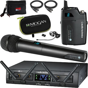 Audio-Technica System 10 Pro Dual Wireless Handheld and Lavalier Mic System
