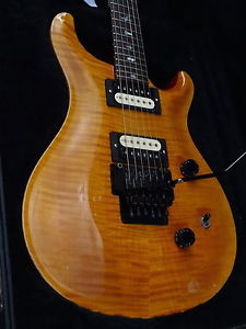 PRS Paul Reed Smith Custom 24 Vintage Yellow w/ Birds Floyd Rose Rock Machine